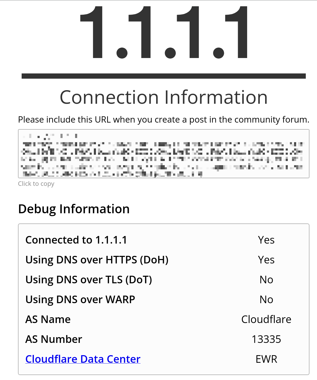 Screenshot of Cloudflare Help Page